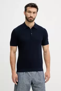 Хлопковая поло United Colors Of Benetton, темно-синий