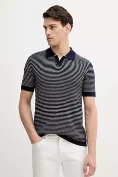 Хлопковая поло United Colors Of Benetton, темно-синий