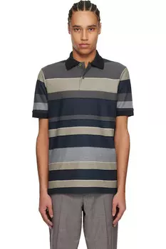 Хлопковая полосатая поло Paul Smith, синий