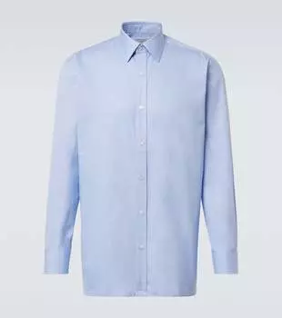 Хлопковая поплиновая рубашка Charvet, синий