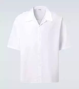 Хлопковая поплиновая рубашка для боулинга Loewe, белый