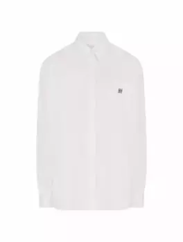 Хлопковая рубашка 4G Givenchy, белый