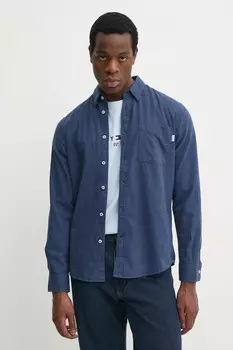 Хлопковая рубашка AARON Pepe Jeans, темно-синий