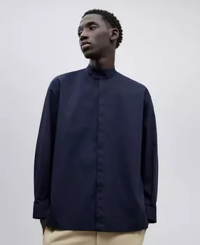 Хлопковая рубашка Adolfo Dominguez, синий