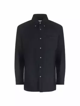 Хлопковая рубашка Agui Loro Piana, тёмно-синий