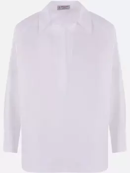 Хлопковая рубашка Alberto Biani, белый