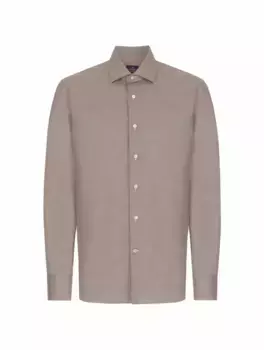 Хлопковая рубашка Alessandro Gherardi, бежевый