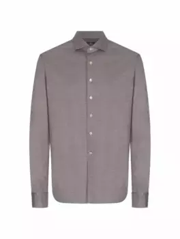 Хлопковая рубашка Alessandro Gherardi, серый