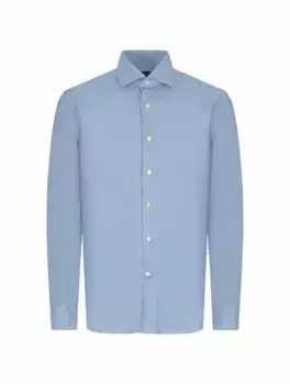 Хлопковая рубашка Alessandro Gherardi, синий