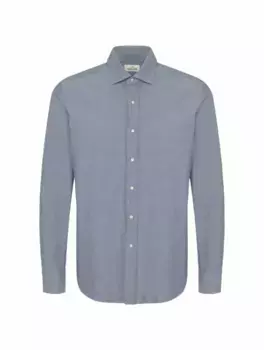 Хлопковая рубашка Alessandro Gherardi, синий