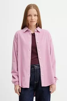 Хлопковая рубашка American Vintage, розовый