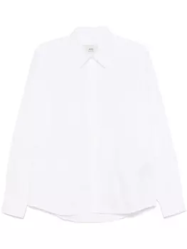 Хлопковая рубашка AMI Paris, белый