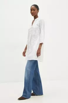 Хлопковая рубашка Answear Lab, белый