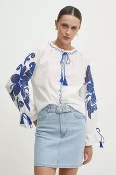 Хлопковая рубашка Answear Lab, белый