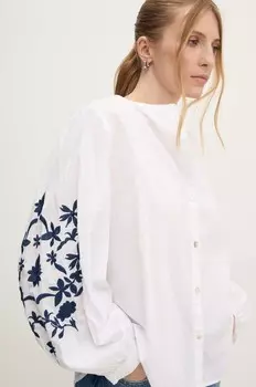 Хлопковая рубашка Answear Lab, белый