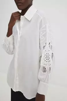 Хлопковая рубашка Answear Lab, белый