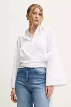 Хлопковая рубашка Answear Lab, белый