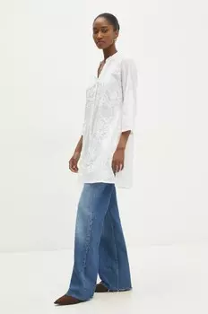 Хлопковая рубашка Answear Lab, белый