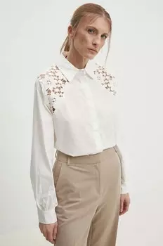 Хлопковая рубашка Answear Lab, белый