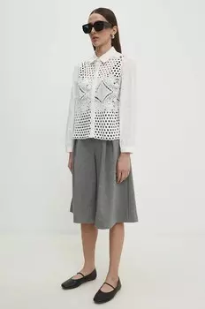 Хлопковая рубашка Answear Lab, белый
