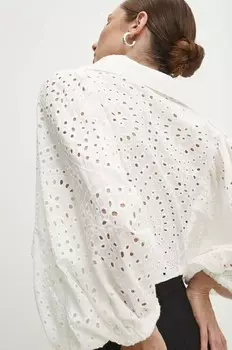 Хлопковая рубашка Answear Lab, белый