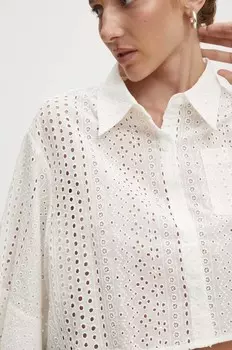 Хлопковая рубашка Answear Lab, белый