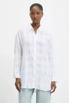 Хлопковая рубашка Answear.Lab, белый
