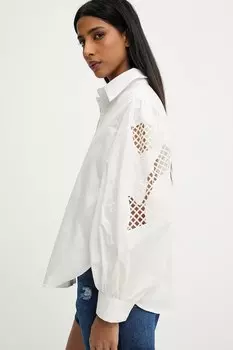 Хлопковая рубашка Answear.Lab, белый