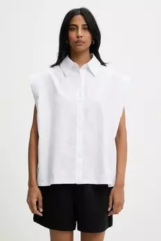 Хлопковая рубашка Answear.Lab, белый