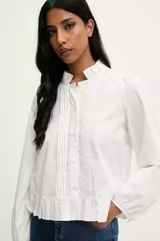 Хлопковая рубашка Answear.Lab, белый