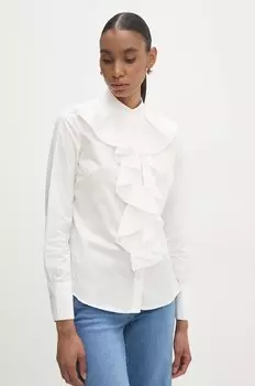 Хлопковая рубашка Answear.Lab, белый