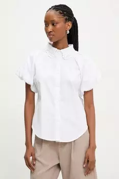 Хлопковая рубашка Answear.Lab, белый