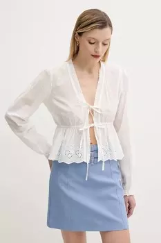 Хлопковая рубашка Answear.Lab, бежевый