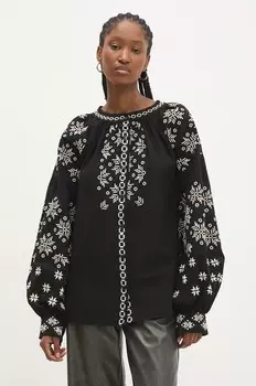 Хлопковая рубашка Answear Lab, черный