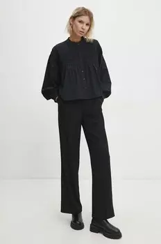 Хлопковая рубашка Answear Lab, черный