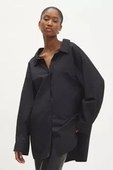 Хлопковая рубашка Answear Lab, черный