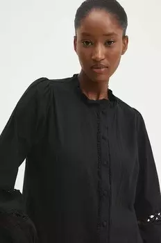 Хлопковая рубашка Answear Lab, черный