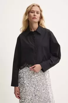 Хлопковая рубашка Answear Lab, черный