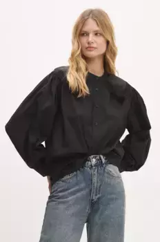 Хлопковая рубашка Answear Lab, черный