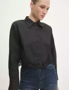 Хлопковая рубашка Answear Lab, черный