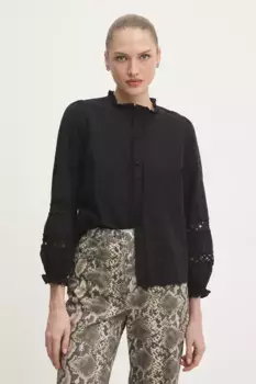 Хлопковая рубашка Answear Lab, черный