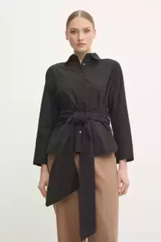 Хлопковая рубашка Answear Lab, черный