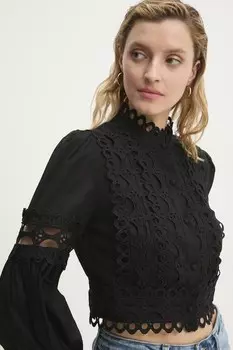 Хлопковая рубашка Answear.Lab, черный