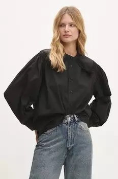 Хлопковая рубашка Answear.Lab, черный