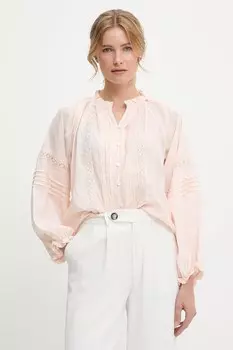 Хлопковая рубашка Answear.Lab, розовый