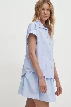 Хлопковая рубашка Answear Lab, синий