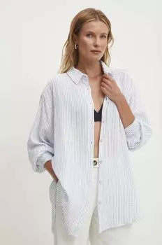 Хлопковая рубашка Answear Lab, синий