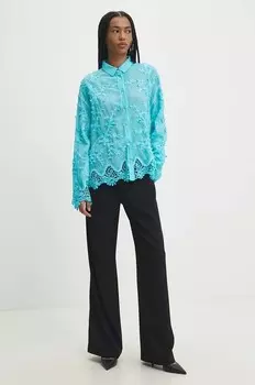 Хлопковая рубашка Answear Lab, синий