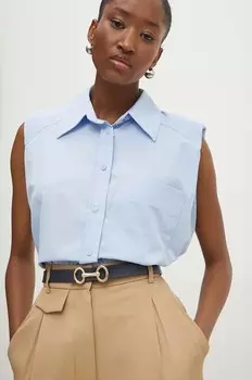 Хлопковая рубашка Answear Lab, синий