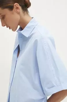 Хлопковая рубашка Answear Lab, синий